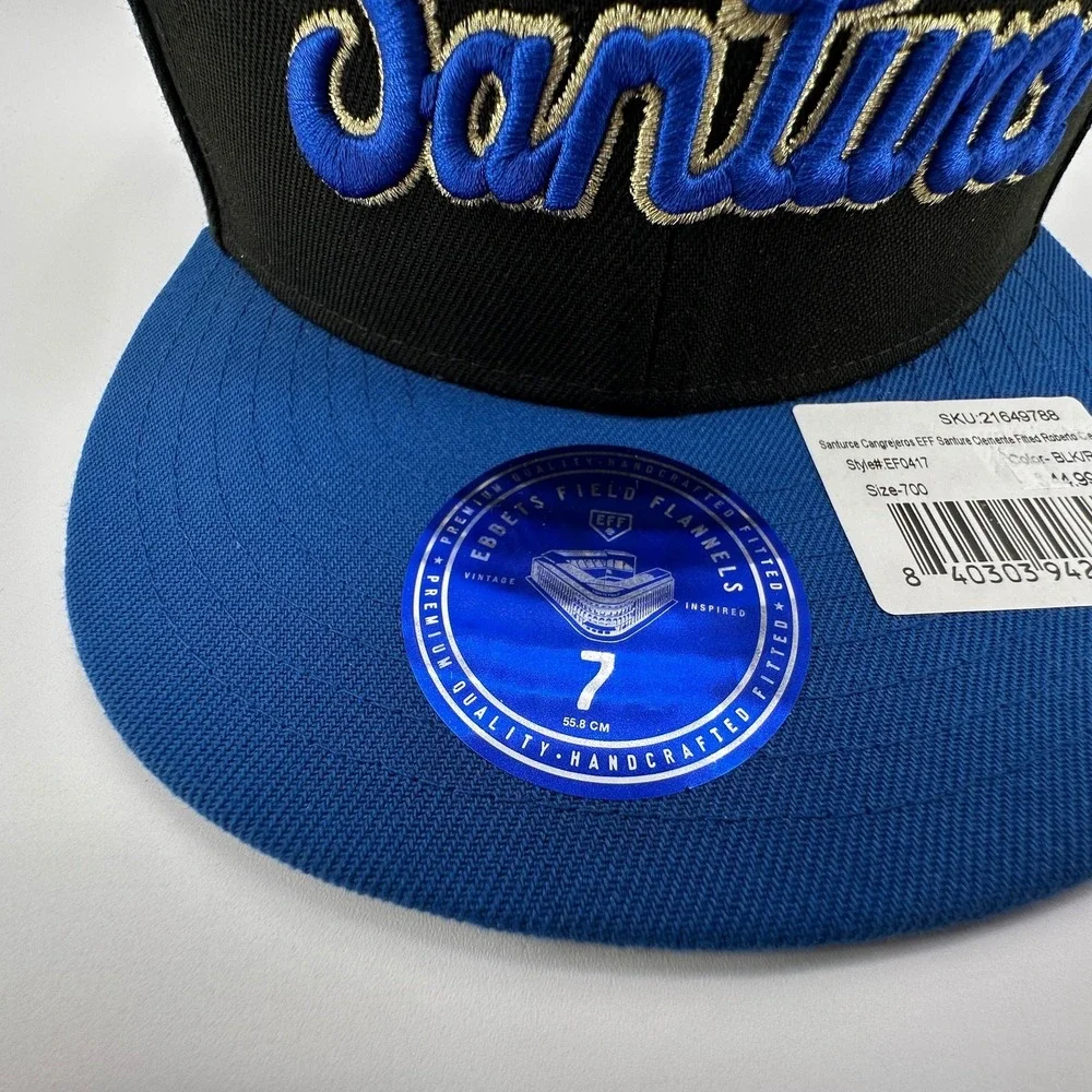Santurce Cangrejeros Roberto Clemente Fitted Hat Size 7 Ebbets Field Puerto Rico